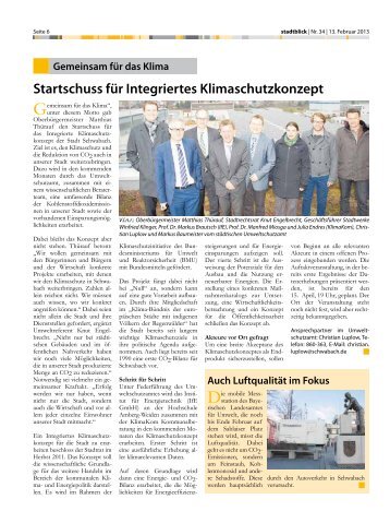 stadtblick-Auszug vom 13.02.2013 (PDF) - Stadtwerke Schwabach