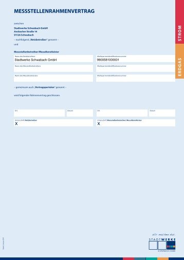 Messstellenrahmenvertrag (PDF) - Stadtwerke Schwabach