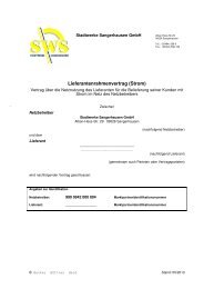 Lieferantenrahmenvertrag - STADTWERKE SANGERHAUSEN GmbH