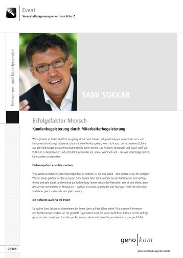 SAMI SOKKAR - geno kom Werbeagentur GmbH