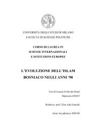 L'evoluzione dell'islam bosniaco negli - Davide Denti