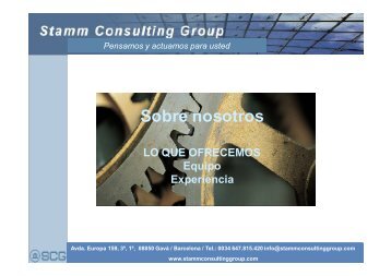 Presentación de la compania - stammconsultinggroup.com