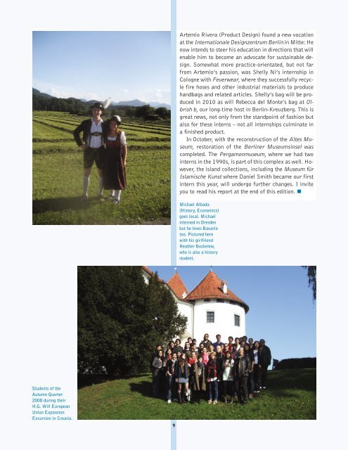 Briefe aus Berlin 2009 - Krupp Internship Alumni Newsletter