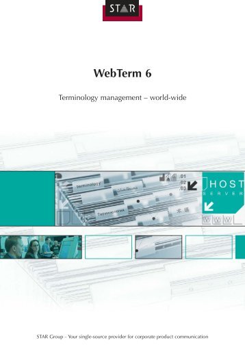 WebTerm 6 Terminology Management – World-wide - STAR Group