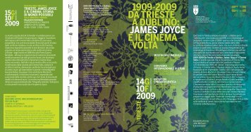 JAMES JOycE E IL cInEMA vOLTA - Rete Civica di Trieste