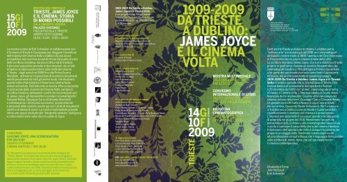 JAMES JOycE E IL cInEMA vOLTA - Rete Civica di Trieste