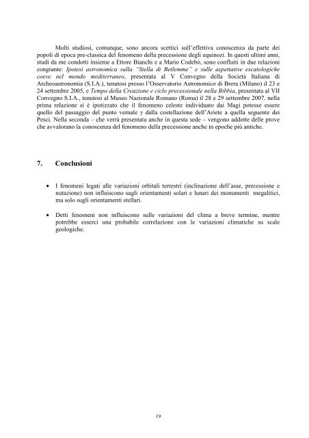 06 - Precessione degli Equinozi - Osservatorio Astronomico di Genova