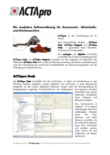 ACTApro Desk ACTApro Desk - startext GmbH