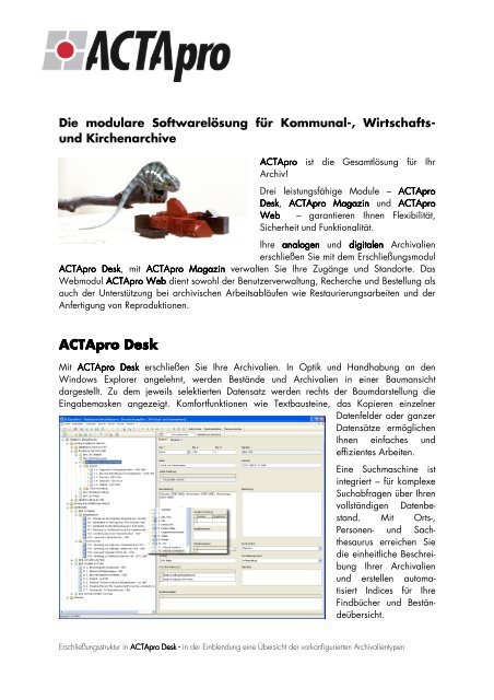 ACTApro Desk ACTApro Desk - startext GmbH