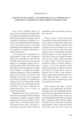 Il rovescio del tempo. Considerazioni sulla temporalità narrativa a ...
