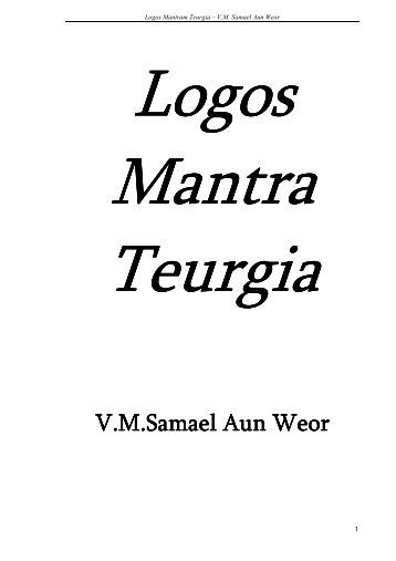 Logos Mantram Teurgia - Centro Gnóstico Anael.