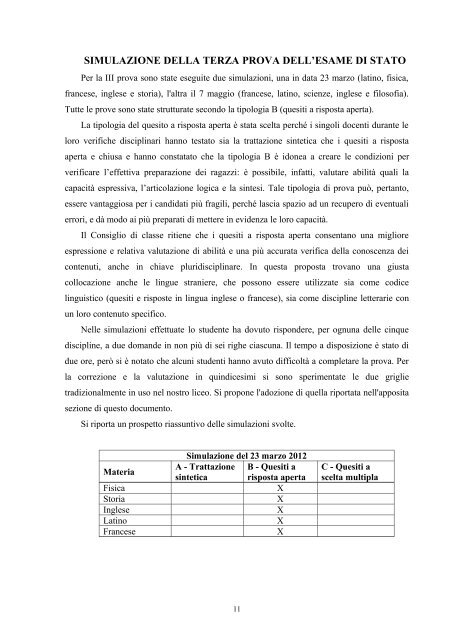 documento di classe del 15 maggio vb - Liceo Copernico