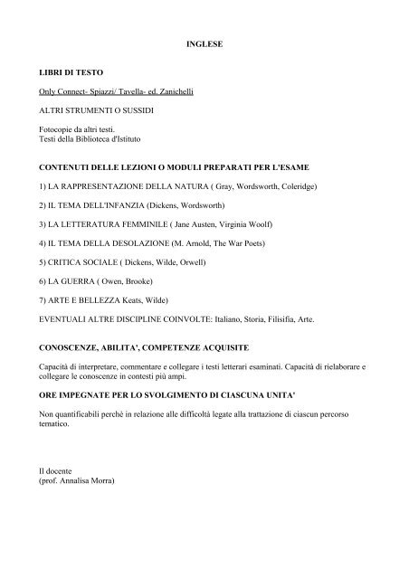 documento di classe del 15 maggio vb - Liceo Copernico