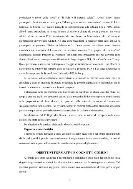 documento di classe del 15 maggio vb - Liceo Copernico