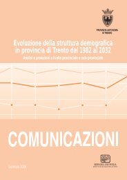 Evoluzione della struttura demografica in provincia di Trento dal ...