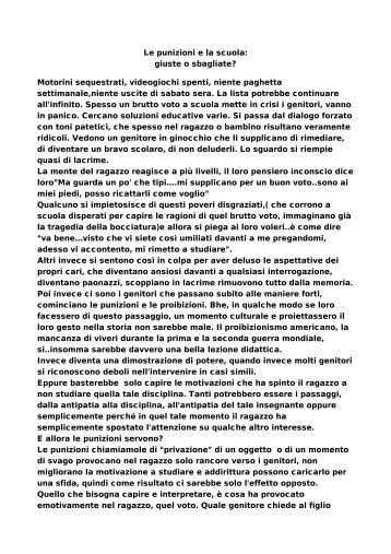 Le punizioni e la scuola: giuste o sbagliate? Motorini ... - nonsonosolo