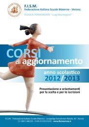 Corsi di aggiornamento a.s. 2012/2013 - FISM Verona