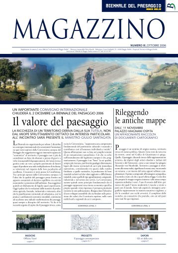 Leggi il numero di ottobre 2006 - Biennale del Paesaggio