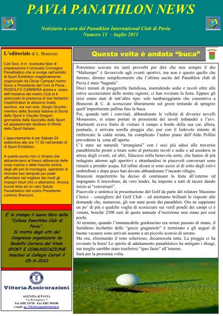 2011-07 Pavia Panathlon news luglio - FisioSport