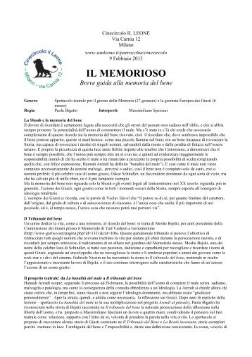 IL MEMORIOSO - Parrocchia San Leone Magno