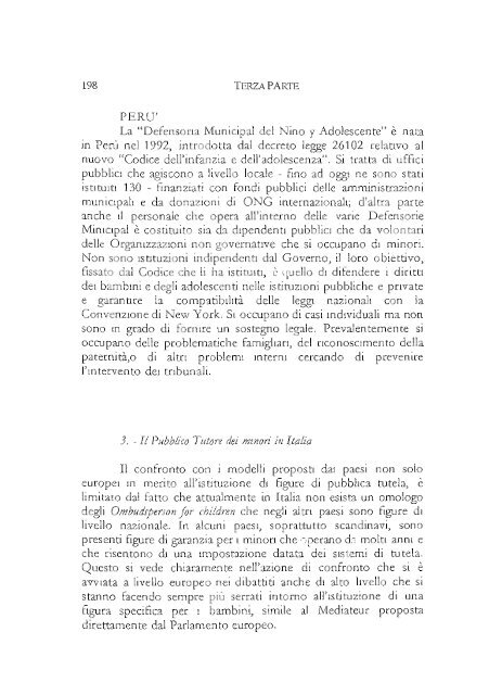 La tutela non giurisprudenziale del minore. Il tutore pubblico dei minori