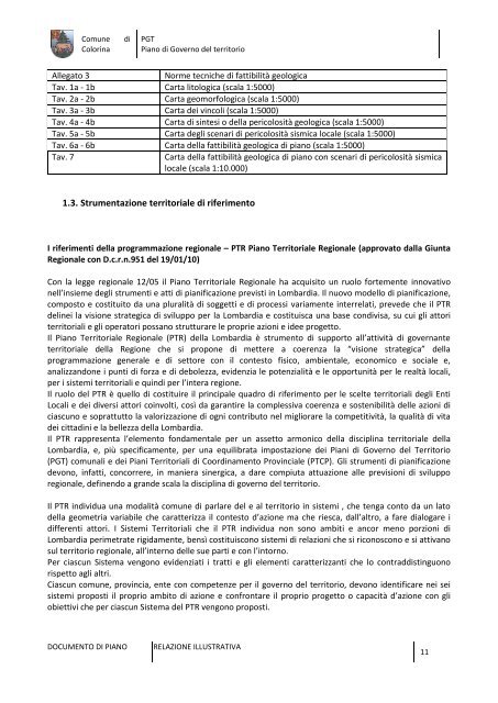 pgt piano di governo del territorio - Comune di Colorina (SO)