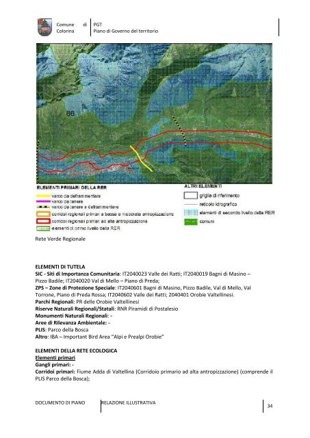 pgt piano di governo del territorio - Comune di Colorina (SO)