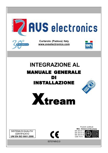 Xtream - Avs Electronics S.p.A.