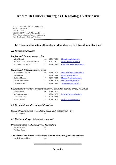 Istituto Di Clinica Chirurgica E Radiologia Veterinaria