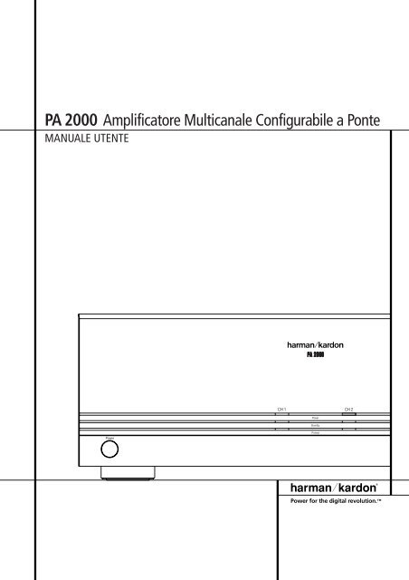 PA 2000 Amplificatore Multicanale Configurabile ... - Hci-services.com