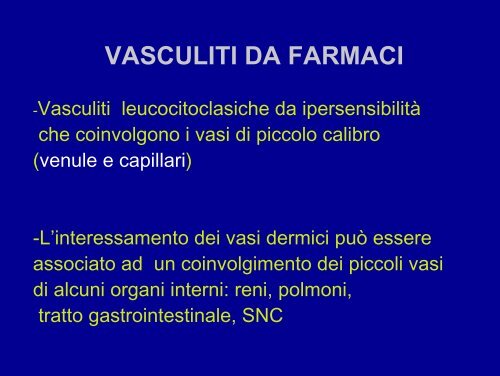 vasculiti da farmaci