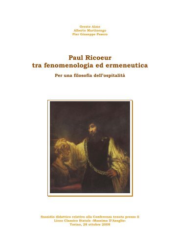 Paul Ricoeur tra fenomenologia ed ermeneutica - Liceo Classico D ...