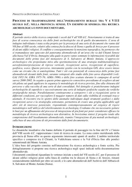 Scarica in formato PDF - Portale di Archeologia Medievale