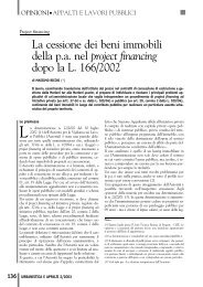 La cessione dei beni immobili della p.a. nel project financing ... - UTFP