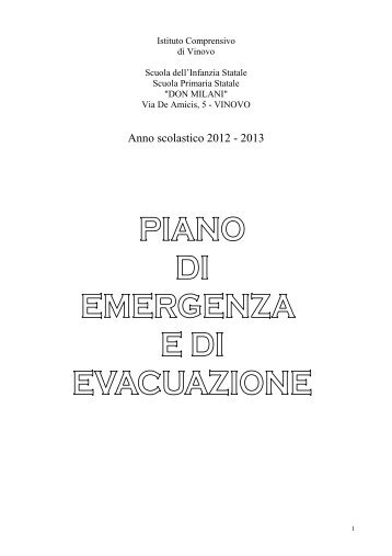 PIANO DI EVACUAZIONE DON MILANI Vinovo 2012-2013 - Istituto ...