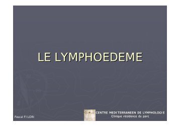 LE LYMPHOEDEME