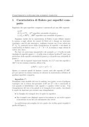 1 Caratteristica di Eulero per superfici com- patte