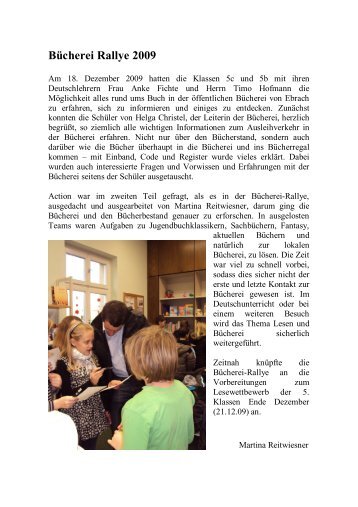 Jahresbericht 2009/10 Teil 3 - Steigerwaldschule Ebrach