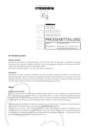 PRESSEMITTEILUNG - Steinberg-Armaturen