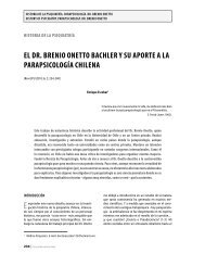 El Dr. BrEnio onEtto BachlEr y su aportE a la parapsicología chilEna