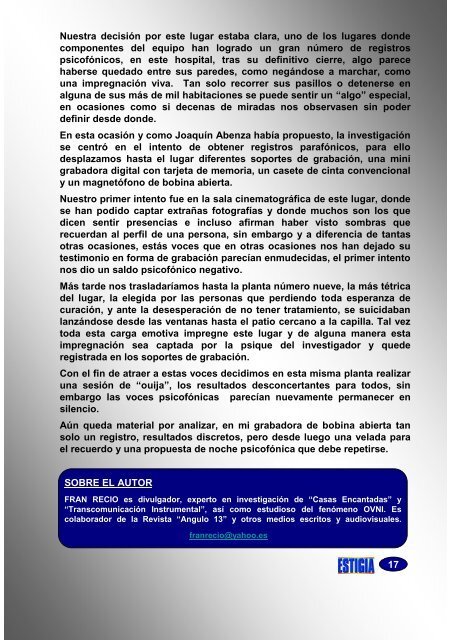 especial - Revista Digital Estigia