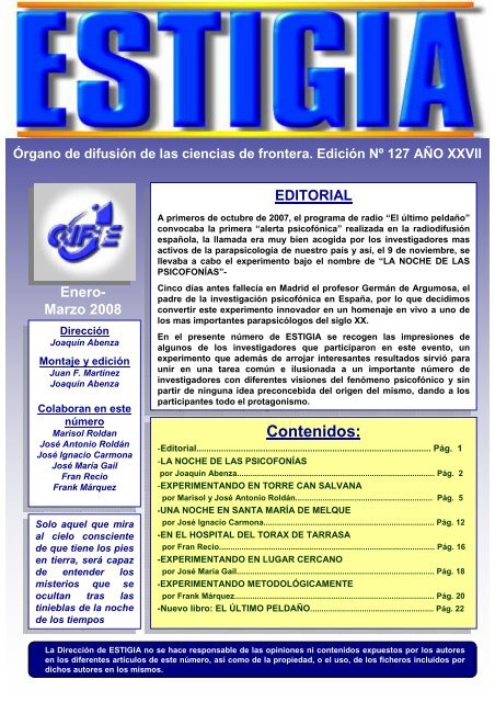 especial - Revista Digital Estigia