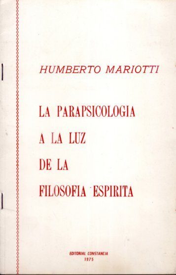 MARIOTTI Humberto - La parapsicologia a la luz de - ViaSantos