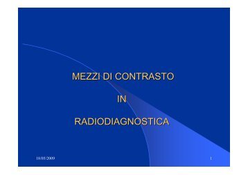 MEZZI DI CONTRASTO IN RADIODIAGNOSTICA