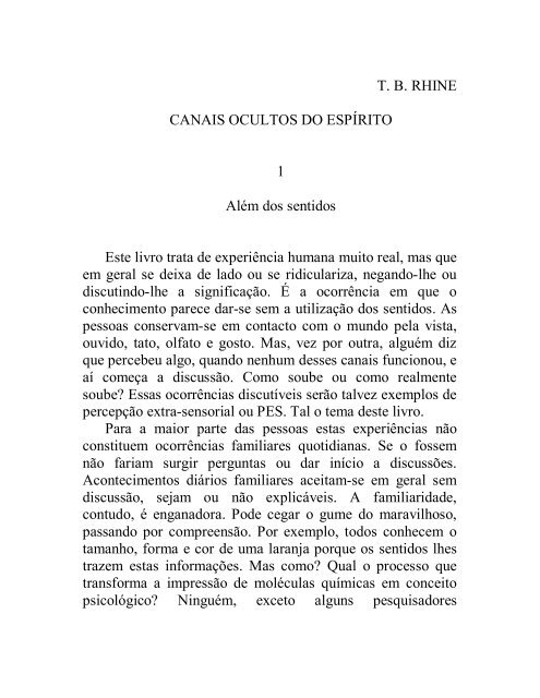 Joseph Rhine - Canais Ocultos do Espírito.pdf - Nosso Lar Campinas