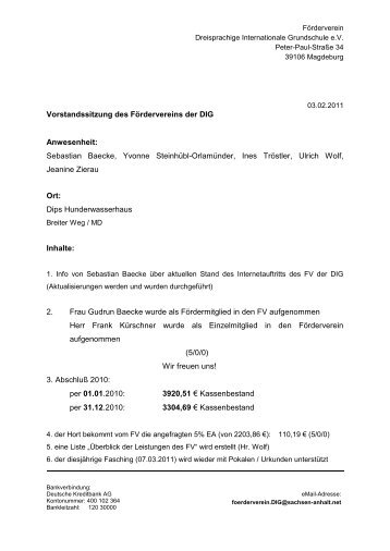 Protokoll Vorstandssitzung 030211