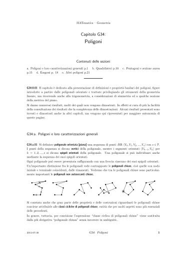 Capitolo G34: Poligoni - IMATI-CNR