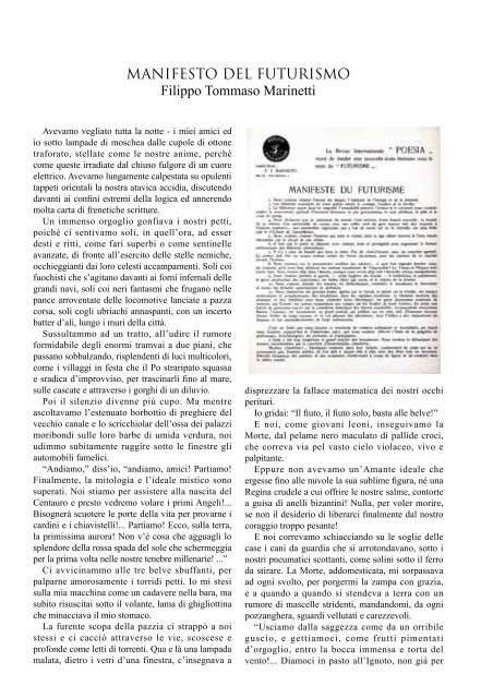 Marinetti e la letteratura futurista