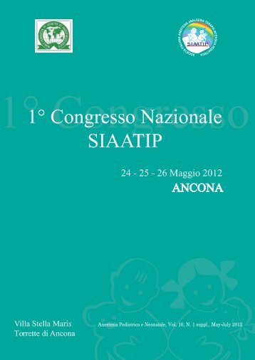 1° Congresso Nazionale SIAATIP - Anestesia Pediatrica e Neonatale