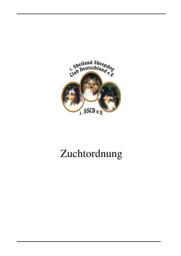 Zuchtordnung - Shetland Sheepdog Club Deutschland